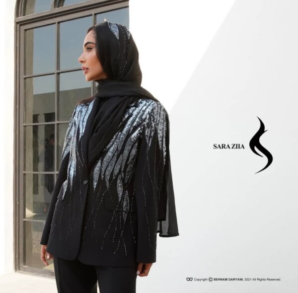 کت تک جواهردوزی برند سارا ضیا مدل Featherlight