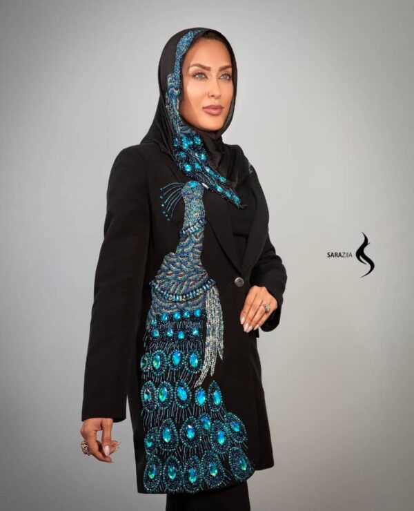 کت تک جواهردوزی برند سارا ضیا مدل Celestial Peacock