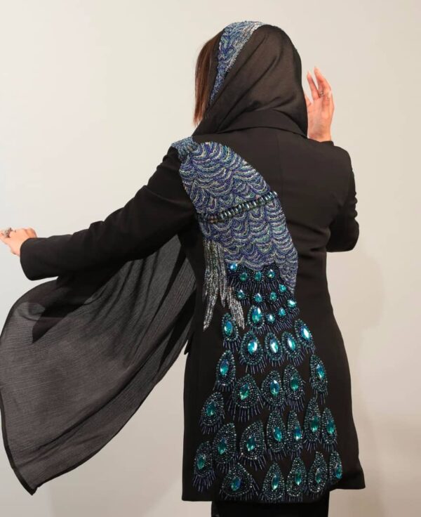 کت تک جواهردوزی برند سارا ضیا مدل Celestial Peacock