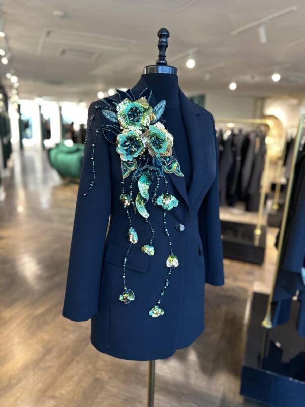 کت تک برند سارا ضیا مدل 3Dflower