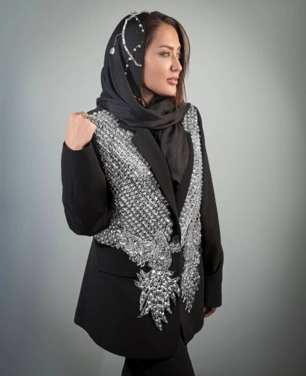 کت تک جواهردوزی برند سارا ضیا مدل Crownfire