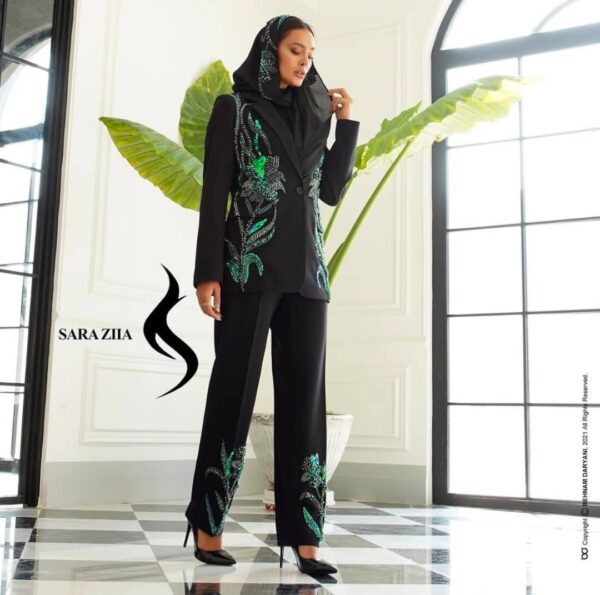 کت تک جواهردوزی برند سارا ضیا مدل Jade Garden