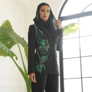 کت تک جواهردوزی برند سارا ضیا مدل Jade Garden