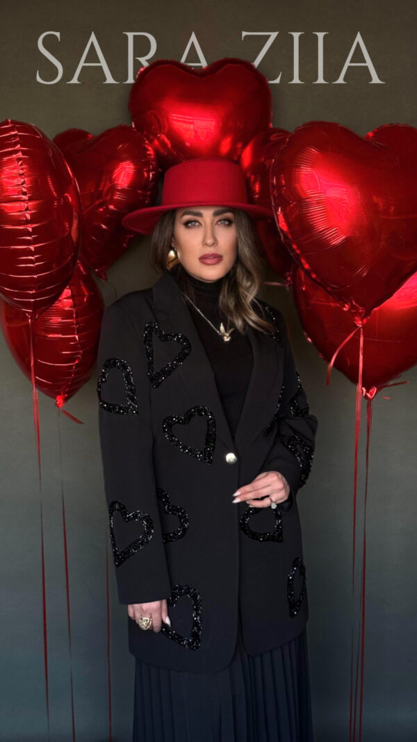 کت تک جواهردوزی برند سارا ضیا مدل valentine