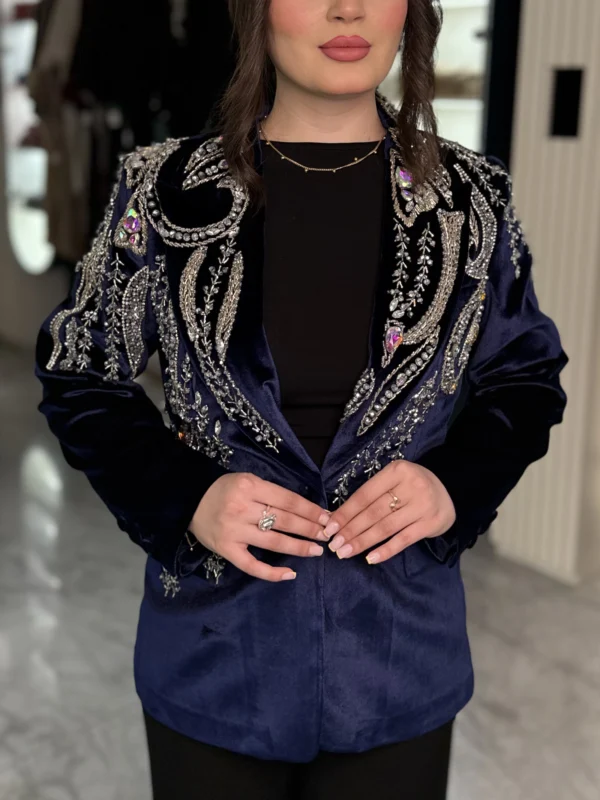 کت تک جواهردوزی برند سارا ضیا مدل Velvet Majesty
