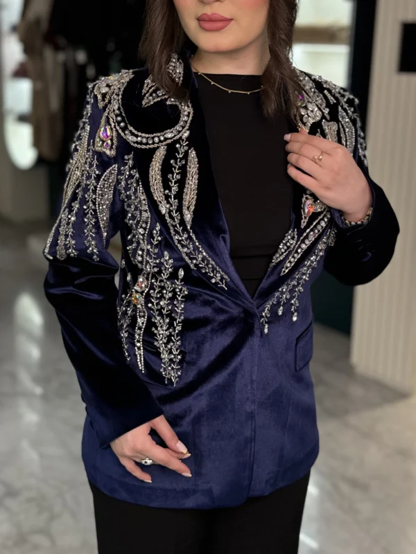 کت تک جواهردوزی برند سارا ضیا مدل Velvet Majesty